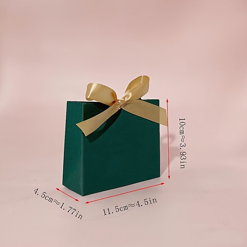 10pcs Green Gift Boxes with Ribbons for Her/Him